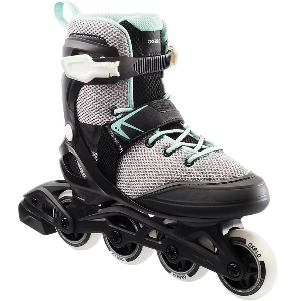 Oxelo Women's Fit100 Inline Fitness Skates in Pale Gray - Size 10.5