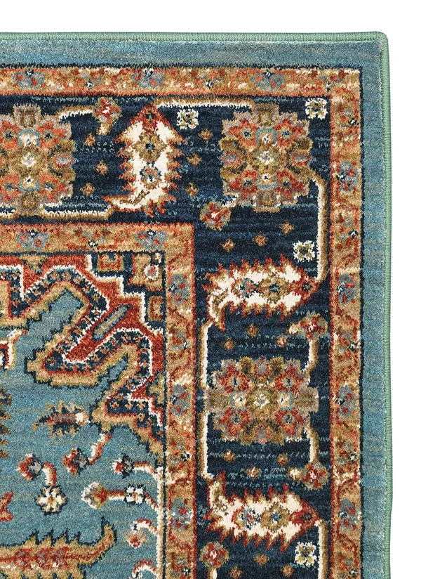 Karastan Spice Market Deir Aquamarine 8& x 11& Area Rug