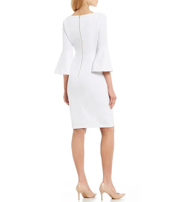 Calvin Klein Bell-Sleeve Sheath Dress - Black 4