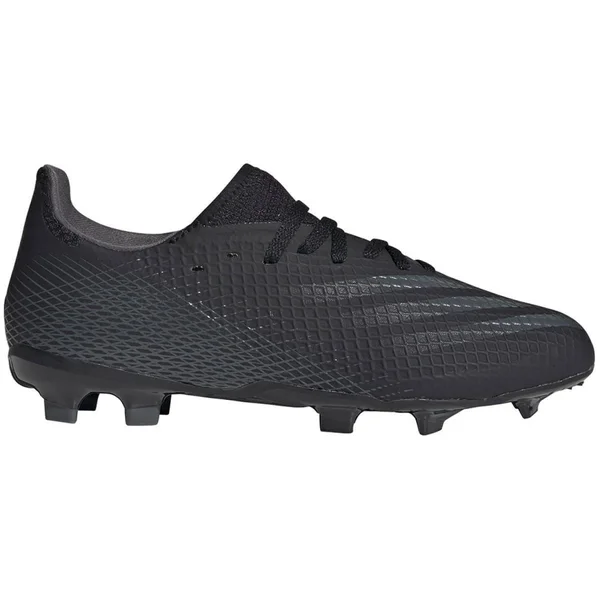 Adidas x Ghosted.3 FG Football Boots - Youth - Black/Grey/Black