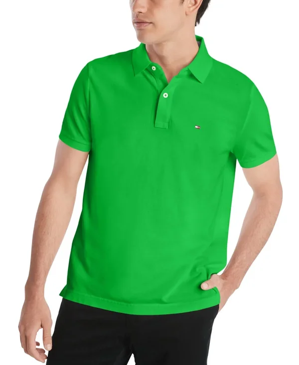 Tommy Hilfiger Men's Custom Fit Ivy Polo, Created for Macy&s - Fern Green