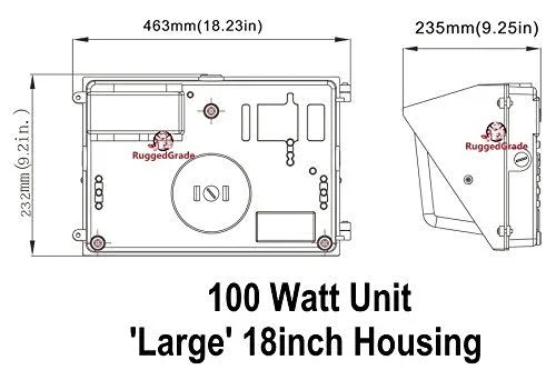 100 Watt LED Wall Pack Light – 11 - 700 Lumens- High Efficiency 120 Lumen to Watt- Wall Pack LED - 5000K Bright White- Replaces 30