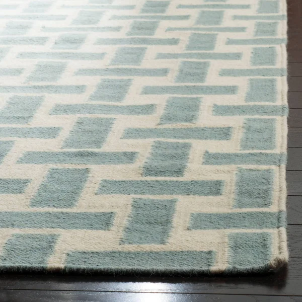 Safavieh Dhurries DHU201A 2&6x22 x 4&0x22 Turquoise - Ivory Area Rug