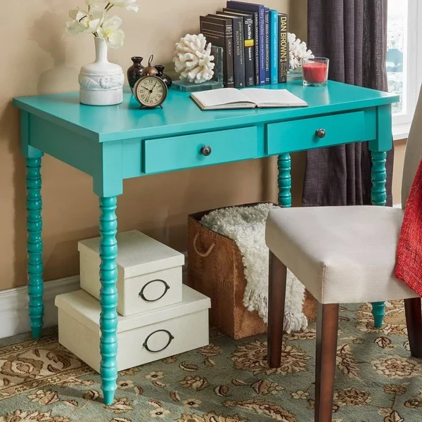 Inspire Q Lyndale 2-Drawer Lix Legs Office Desk by Bold, White