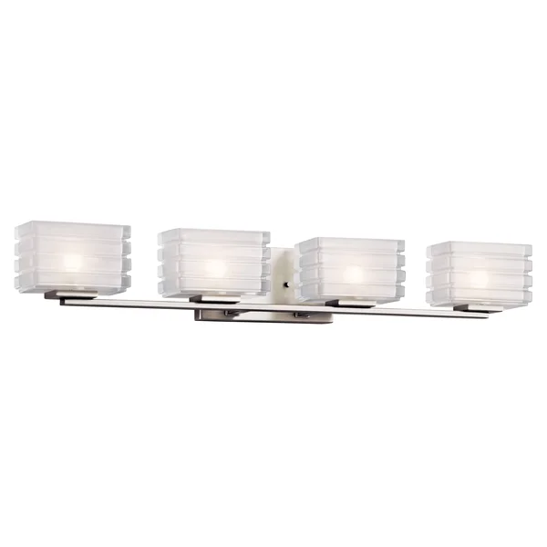 Kichler 45480NI Bazely Bath 4-Light Halogen, Brushed Nickel