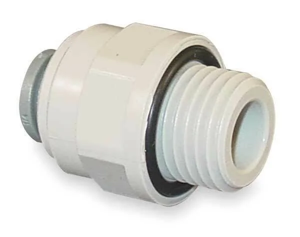 John Guest PI010812S-10PK Adapter, 1/4 in Tube Od, pk10