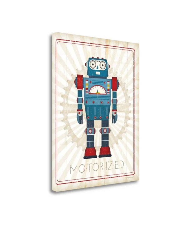 28x22 x 22x22 Retro Robot IV by Jennifer Pugh Fine Art Giclee Print