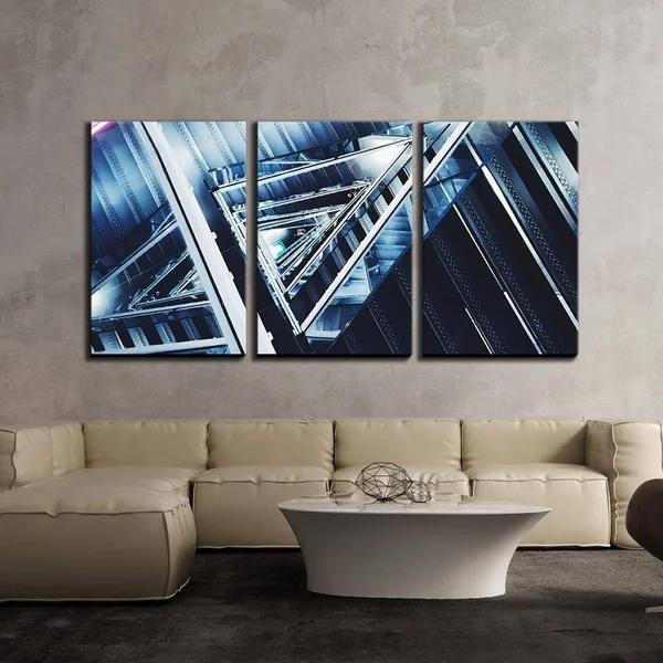 Wall26 3 Piece Canvas Wall Art - Futuristic Technology Concept - Modern Home Decor Stretched and Framed Ready to Hang - 16 inchx