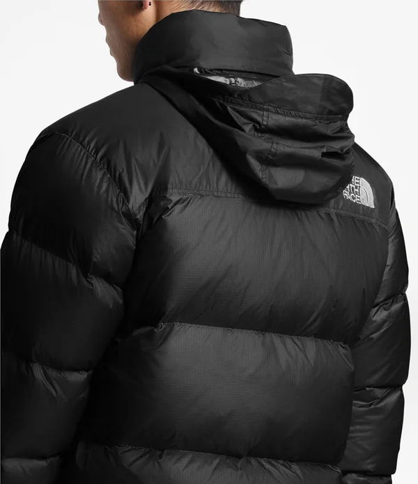 The North Face Solid Nuptse Puffer Down Jacket - Black, Large