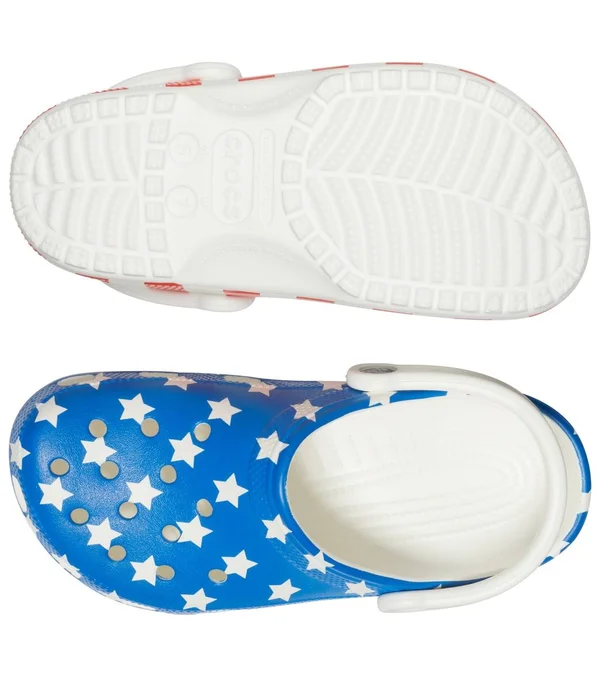 Crocs Adult Classic Clog American Flag 5M - 7W