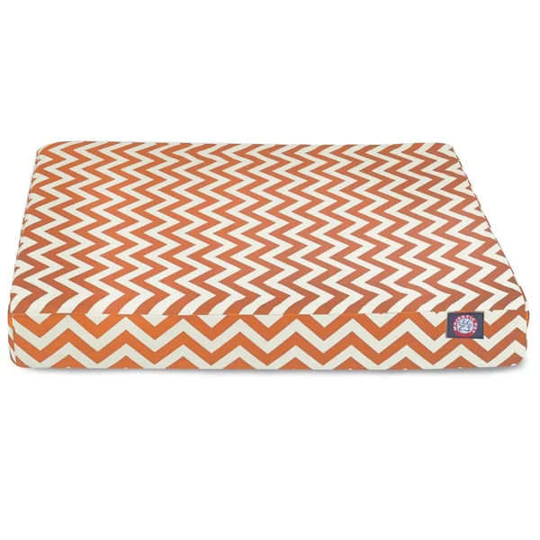 Majestic Pet 78899551430 Teal Chevron Medium Orthopedic Memory Foam Rectangle Dog Bed