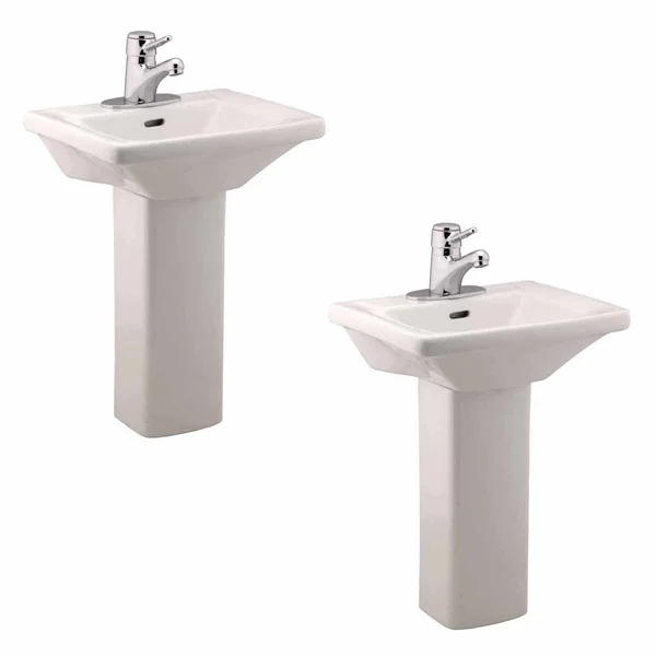 Renovators Supply 2 Children's White Pedestal Sinks Porcelain Set of 2