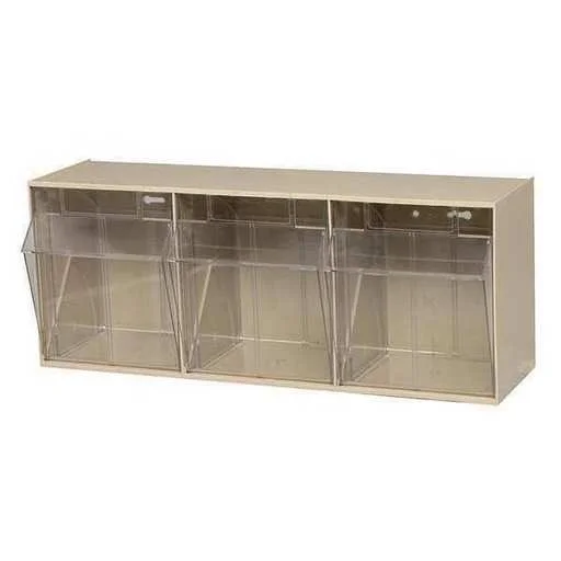 Quantum Storage Systems QTB303IV Bins, 3 Tip Out, Ivory