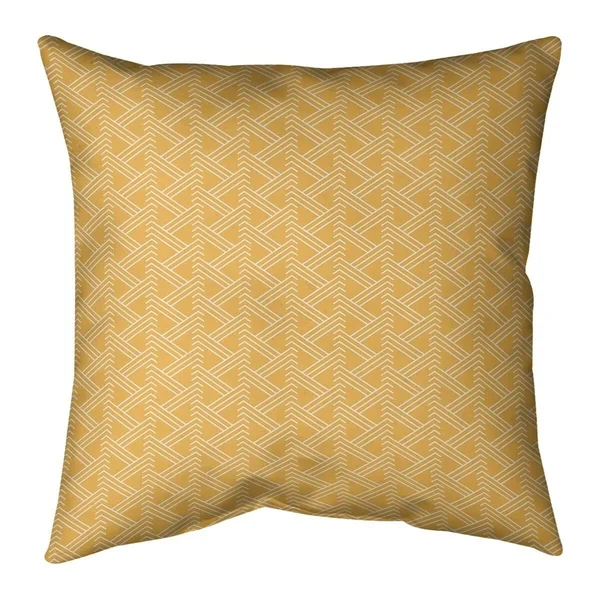 Warm Tones Classic Zig Zag Pattern Throw Pillow - 26 x 26 - Yellow - Polyester