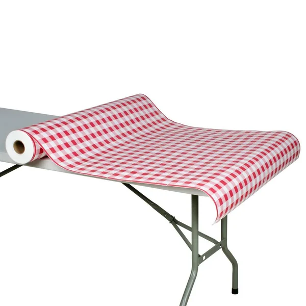 300 Foot Red Gingham Paper Table Cover