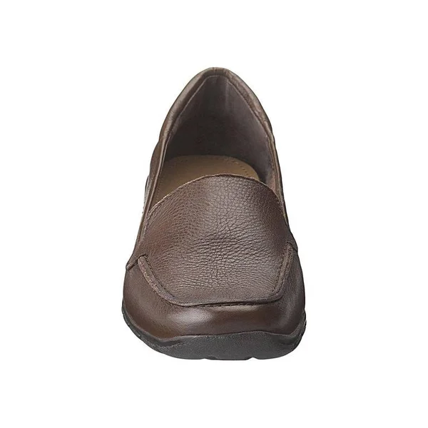 Easy Spirit Abide Leather Casual Flats - Brown - Loafers