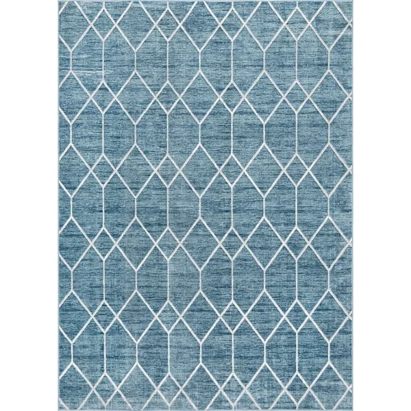 Unique Loom Matrix Trellis Deco Rug - Size: 7& 0 x 10& 0, Gray