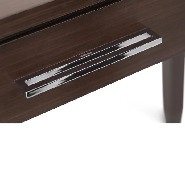 Wyndenhall Essex Solid Wood Contemporary 42 inch Wide Home Office Desk - Russet Brown