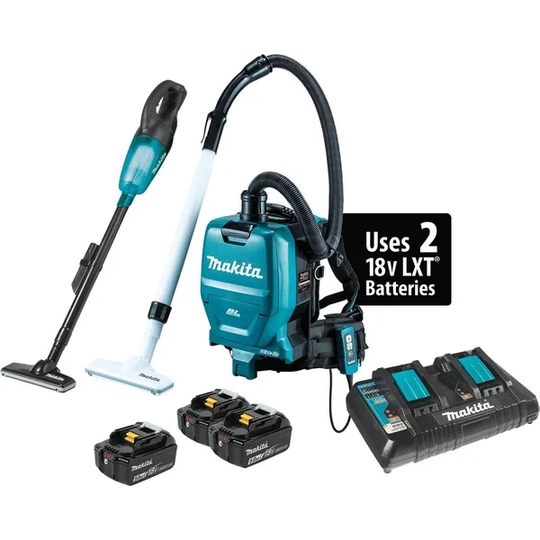 Makita XT278PTX1 18V (5.0Ah) LXT Lithium-Ion Cordless 2-pc. Vacuum Combo Kit