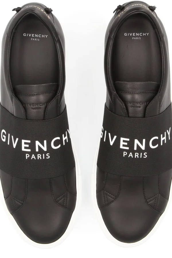 Givenchy - Men Urban Street Leather Slip-On Sneakers Black 40