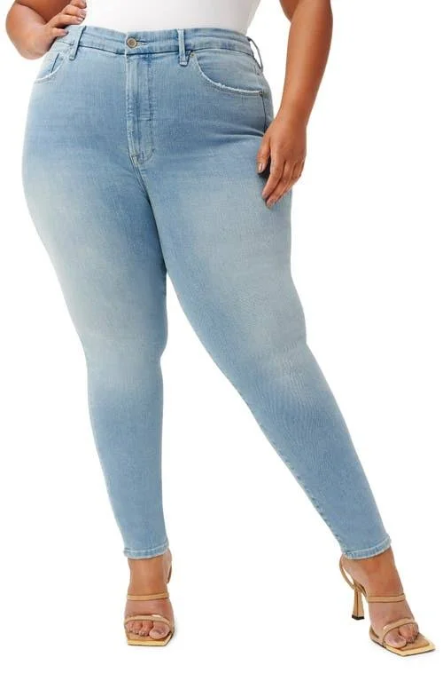 Good American Good Legs Ankle Skinny Jeans, Size 14 in Blue629N at Nordstrom