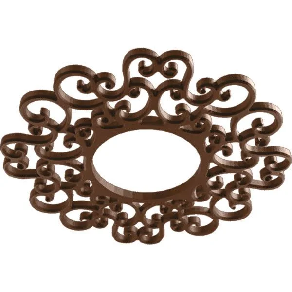 Ekena Millwork CMPP26RESCO 26x22OD x 9 7/8x22ID x 3/4x22P Reims Architectural Grade PVC Pierced Ceiling Medallion, Copper