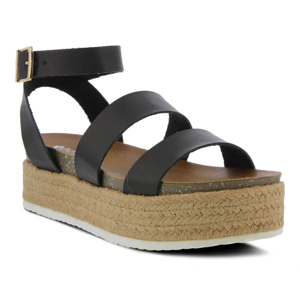 Patrizia Larissa Women's Espadrille Platform Sandals, Size: 37, Black