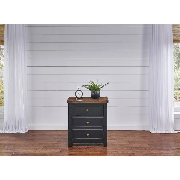 A-America Stone Creek Nightstand, Black