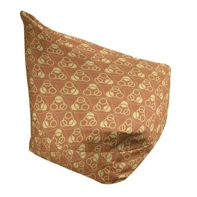Classic Circles and Waves Bean Bag Cover East Urban Home Size: 38x22 H x 42x22 W x 29x22 D, Cushion Fill: Poly-fill Insert, Upho