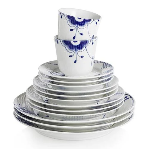 Blue Fluted Mega Dessert PLATE, 7.5