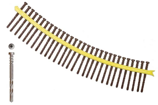 QuikDrive DCSD238SBR01 #10 x 2-3/8 inch Composite-to-Steel Deck Screw Brown 1000 ct