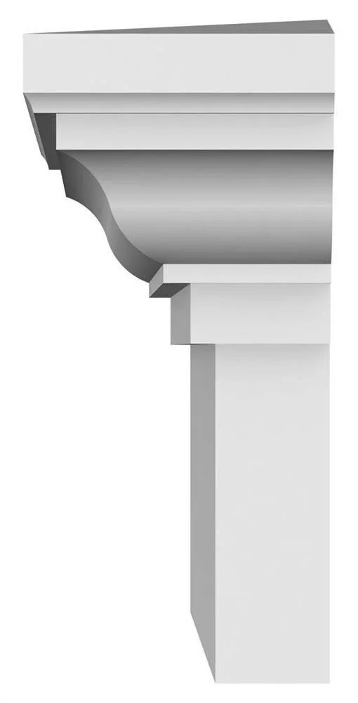 Ekena Millwork CRH06X125 125x22 Bottom Width x 128 1/2x22 Top Width x 6x22H x 1x22P Traditional Crosshead