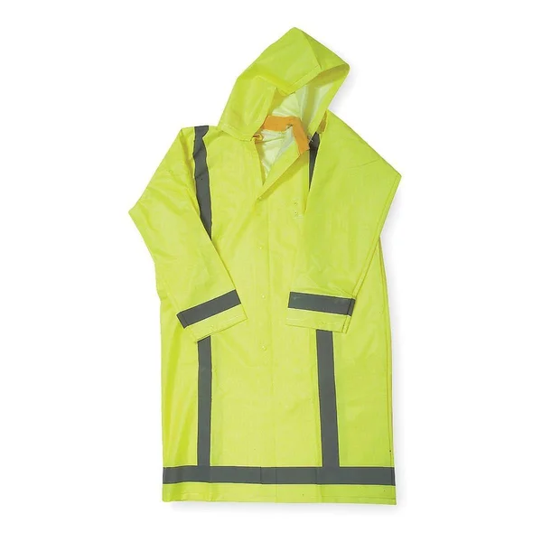Condor 1FBA9 Raincoat w/Detach Hood, HiVis Yellow/Green, 4XL