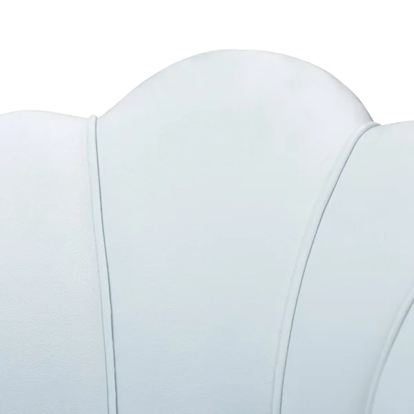 Silver Orchid Cogan Upholstered Seashell Shaped Accent Chair - Blue