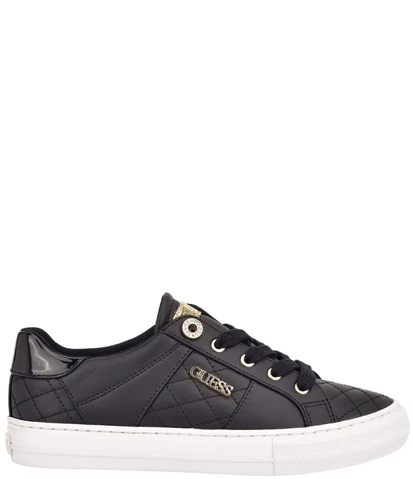 Guess Women's Loven Quilted Lace-Up Sneakers - White