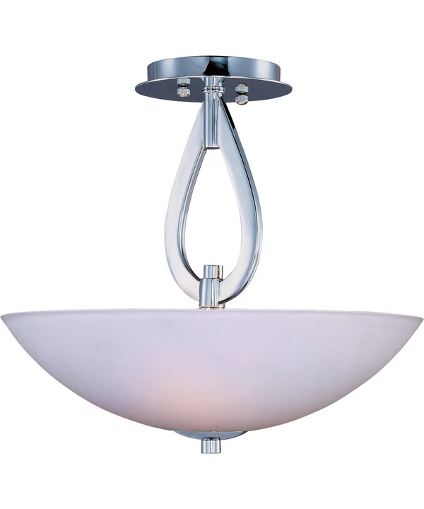 Maxim 22172SWPC Elan 3-Light Semi-Flush Mount, Polished Chrome