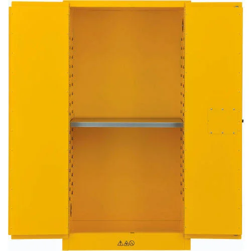 Global Industrial Flammable Cabinet, Manual Close Double DOOR, 44 Gallon, 34x22Wx18x22Dx65x22H