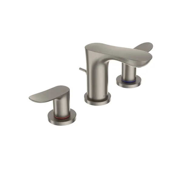 Toto Go Two Handle Widespread 1.2 GPM Bathroom Sink Faucet, Brushed Nickel - TLG01201U#BN