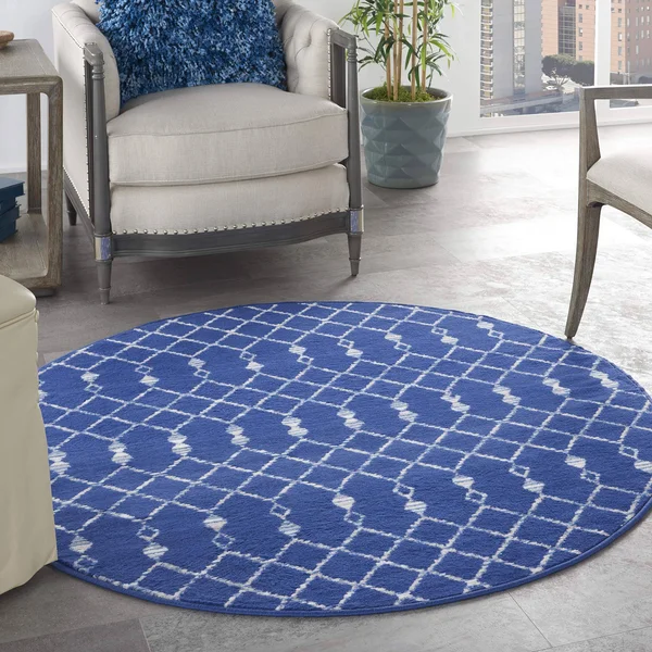 Nourison Whimsicle WHS02 Area Rug - Navy, 5& x Round