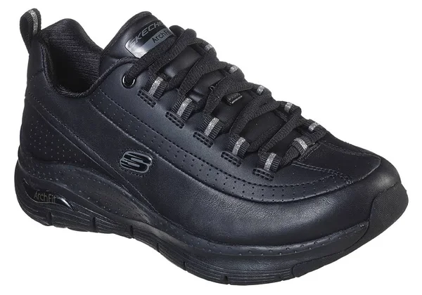 Skechers Arch Fit Citi Drive Black Ladies Leather Sports, 7 UK
