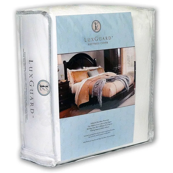 Sleep Safe ZipCover LuxGuard Bed bug, Dust Mite, and Allergen Proof Mattress Encasement, Allergy Protector Zippered Cover, Que