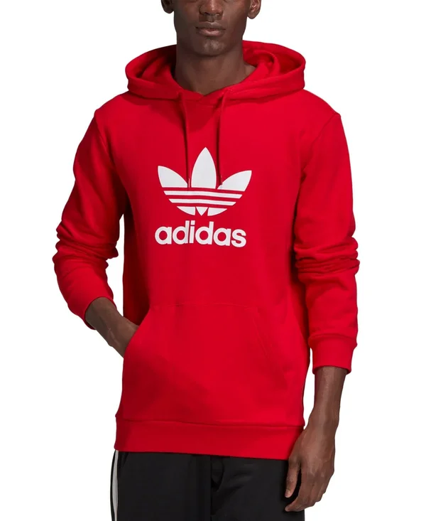 Adidas Men's Originals Trefoil Hoodie GD9924 - Medium - Red