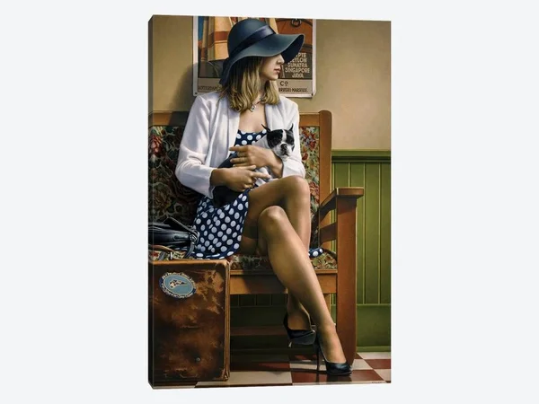 iCanvas Going Abroad Art by Paul Kelley Canvas Art Wall Decor ( People > portraits > Female portraits art)
