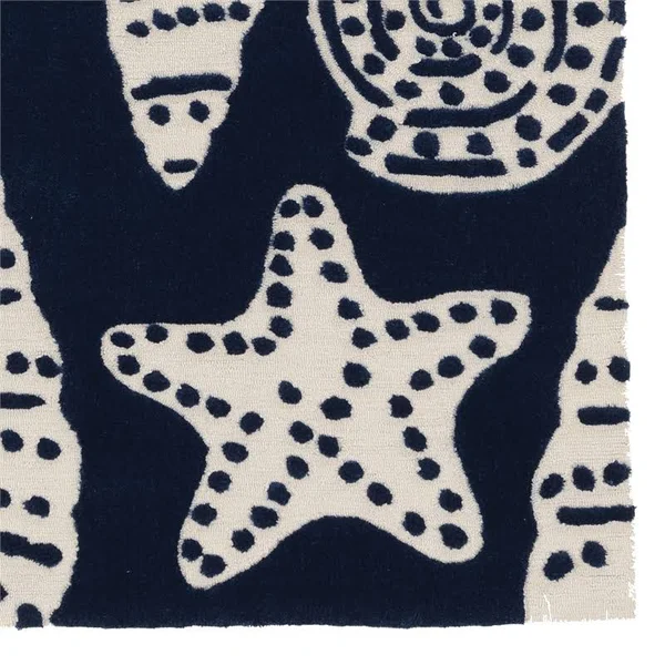 Linon Tripoli Flotsom Navy/Ivory Area Rug 8x10