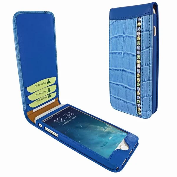 Piel Frama 682 Blue Swarovski Crocodile Magnetic Leather Case for Apple iPhone 6, 6S