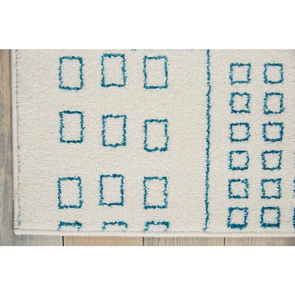 Nourison Miles DS202 Ivory Area Rug - 5&2x22 x 7&