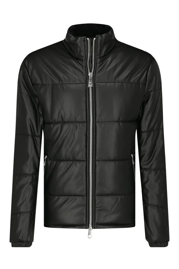 Ax Armani Exchange Leather Puffer Blouson Jacket 11520613 - S, Black