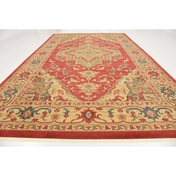 Unique Loom Arsaces Sahand Area Rug - 9& x 12& Red