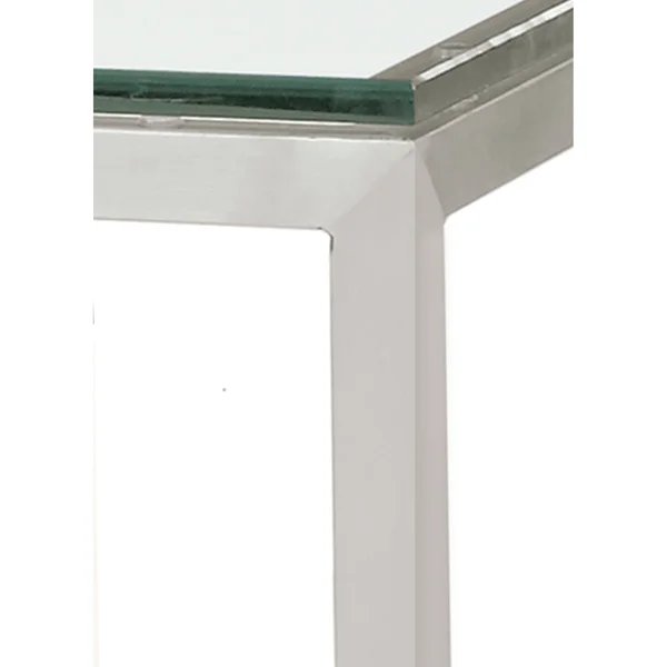 Room & Board - Modern Parsons Bar Table w/ 2x22 Leg 36d 36W 42h in White, White Tempered Glass Top w/ Gold Base