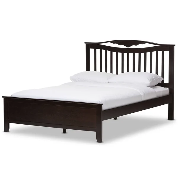 Baxton Studio Seconique Platform Bed, Dark Brown, Twin